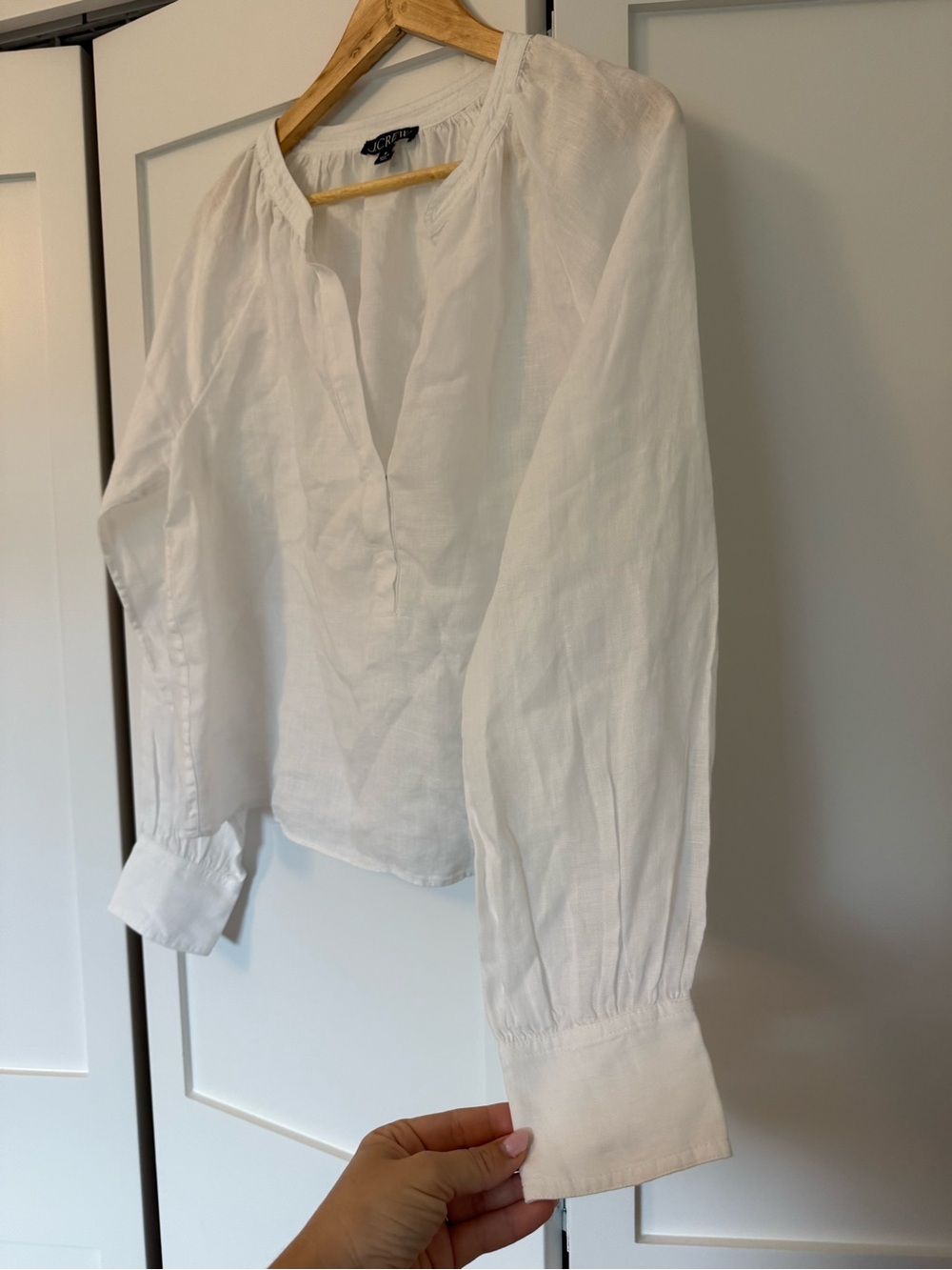 J crew white linen cabana top - Picture 4 of 8